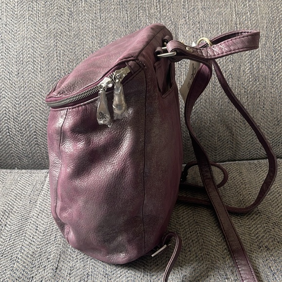 HOBO River Plum Graphite Leather Backpack - Picture 4 of 16